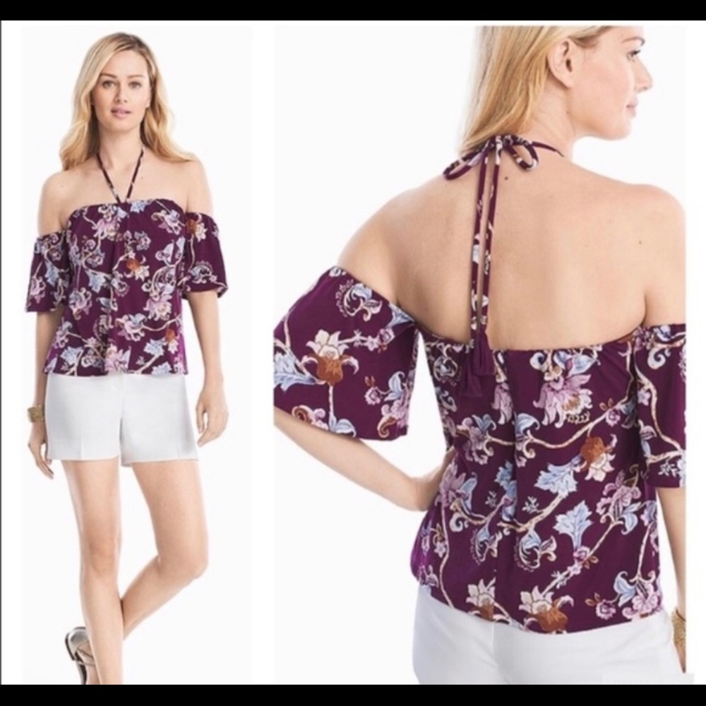 White House Black Market Cold Shoulder Halter